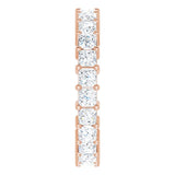 10K Gold Square Lab-Grown Diamond Shared-Prong Eternity Band – 2.75x2.75 mm Stones - Rose Gold - view 4