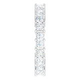 10K Gold Square Lab-Grown Diamond Shared-Prong Eternity Band – 2.75x2.75 mm Stones - White Gold - view 4