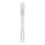 10K Gold Square Natural Diamond Shared-Prong Eternity Band – 1.5x1.5 mm Stones - White Gold - view 4