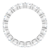 10K Gold Round Natural Diamond Shared-Prong Eternity Band – 3.8 mm Stones - White Gold - view 2
