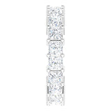 10K Gold Square Lab-Grown Diamond Shared-Prong Eternity Band – 3.5x3.5 mm Stones - White Gold - view 4
