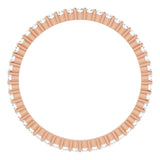 10K Gold Round Lab-Grown Diamond Shared-Prong Eternity Band – 1.3 mm Stones - Rose Gold - view 2
