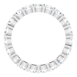 10K Gold Round Lab-Grown Diamond Shared-Prong Eternity Band – 3.5 mm Stones - White Gold - view 2