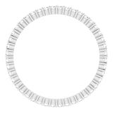 10K Gold Round Natural Diamond Shared-Prong Eternity Band – 1.3 mm Stones - White Gold - view 2