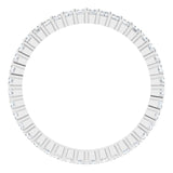 10K Gold Square Natural Diamond Shared-Prong Eternity Band – 1.5x1.5 mm Stones - White Gold - view 2