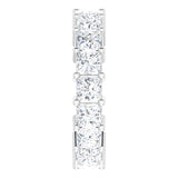 10K Gold Square Lab-Grown Diamond Shared-Prong Eternity Band – 4x4 mm Stones - White Gold - view 4