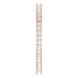 10K Gold Square Lab-Grown Diamond Shared-Prong Eternity Band – 1.25x1.25 mm Stones - Rose Gold - view 4