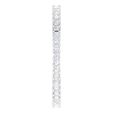 10K Gold Square Lab-Grown Diamond Shared-Prong Eternity Band – 1.25x1.25 mm Stones - White Gold - view 4