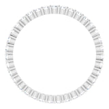 10K Gold Round Lab-Grown Diamond Shared-Prong Eternity Band – 1.75 mm Stones - White Gold - view 2