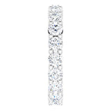 10K Gold Round Lab-Grown Diamond Shared-Prong Eternity Band – 3.5 mm Stones - White Gold - view 4