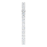 10K Gold Round Lab-Grown Diamond Shared-Prong Eternity Band – 1.7 mm Stones - White Gold - view 4