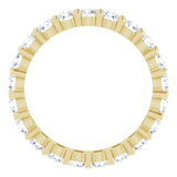14K Gold Round Lab-Grown Diamond Shared-Prong Eternity Band – 3 mm Stones (1 3/4–2 1/3 CTW) - Yellow Gold - view 2