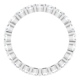 10K Gold Round Lab-Grown Diamond Shared-Prong Eternity Band – 3 mm Stones - White Gold - view 2