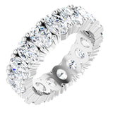 14K Gold Oval Lab-Grown Diamond Shared-Prong Eternity Band – 6x4 mm Stones - White Gold