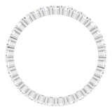 10K Gold Round Natural Diamond Shared-Prong Eternity Band – 2 mm Stones - White Gold - view 2