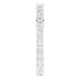 10K Gold Round Natural Diamond Shared-Prong Eternity Band – 2.25 mm Stones - White Gold - view 4