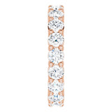 10K Gold Round Natural Diamond Shared-Prong Eternity Band – 3.75 mm Stones - Rose Gold - view 4