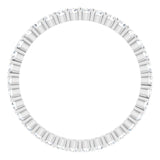 10K Gold Round Natural Diamond Shared-Prong Eternity Band – 1.75 mm Stones - White Gold - view 2
