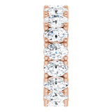 10K Gold Oval Lab-Grown Diamond Shared-Prong Eternity Band – 6x4 mm Stones - Rose Gold - view 4