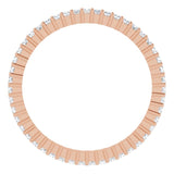 10K Gold Square Lab-Grown Diamond Shared-Prong Eternity Band – 1.25x1.25 mm Stones - Rose Gold - view 2