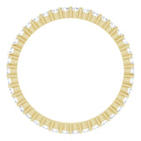 14K Gold Round Lab-Grown Diamond Shared-Prong Eternity Band – 1.5 mm Stones - Yellow Gold - view 2