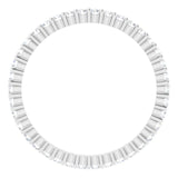 10K Gold Round Natural Diamond Shared-Prong Eternity Band – 1.5 mm Stones - White Gold - view 2