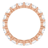 10K Gold Round Lab-Grown Diamond Shared-Prong Eternity Band – 3.75 mm Stones - Rose Gold - view 2