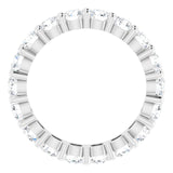 10K Gold Round Natural Diamond Shared-Prong Eternity Band – 3.75 mm Stones - White Gold - view 2