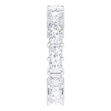 10K Gold Square Natural Diamond Shared-Prong Eternity Band – 3.25x3.25 mm Stones - White Gold - view 4