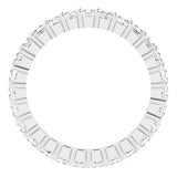 10K Gold Square Lab-Grown Diamond Shared-Prong Eternity Band – 2.5x2.5 mm Stones - White Gold - view 2