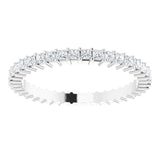 10K Gold Square Lab-Grown Diamond Shared-Prong Eternity Band – 1.5x1.5 mm Stones - White Gold - view 3