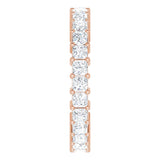 10K Gold Square Lab-Grown Diamond Shared-Prong Eternity Band – 2.5x2.5 mm Stones - Rose Gold - view 4