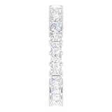 10K Gold Square Lab-Grown Diamond Shared-Prong Eternity Band – 2.5x2.5 mm Stones - White Gold - view 4