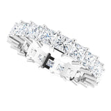 10K Gold Square Lab-Grown Diamond Shared-Prong Eternity Band – 3.5x3.5 mm Stones - White Gold - view 5