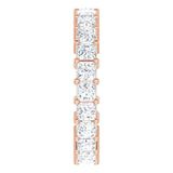 10K Gold Square Lab-Grown Diamond Shared-Prong Eternity Band – 3x3 mm Stones - Rose Gold - view 4