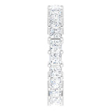 10K Gold Square Lab-Grown Diamond Shared-Prong Eternity Band – 3x3 mm Stones - White Gold - view 4