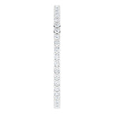 10K Gold Round Lab-Grown Diamond Shared-Prong Eternity Band – 1.3 mm Stones - White Gold - view 4
