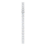 10K Gold Round Natural Diamond Shared-Prong Eternity Band – 1.3 mm Stones - White Gold - view 4