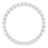 10K Gold Round Natural Diamond Shared-Prong Eternity Band – 2 mm Stones - White Gold - view 2