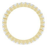 14K Gold Square Lab-Grown Diamond Shared-Prong Eternity Band – 2x2 mm Stones - Yellow Gold - view 2