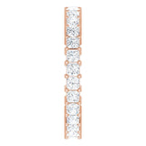 10K Gold Square Natural Diamond Shared-Prong Eternity Band – 2.25x2.25 mm Stones - Rose Gold - view 4