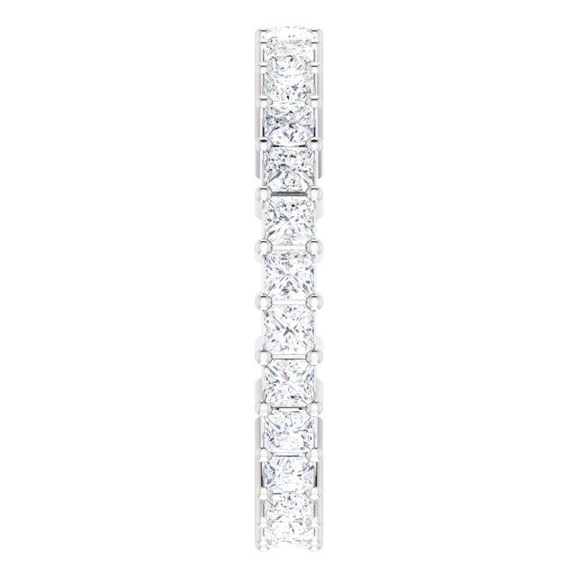 10K Gold Square Lab-Grown Diamond Shared-Prong Eternity Band – 2.25x2.25 mm Stones - White Gold - view 4