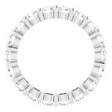 10K Gold Round Lab-Grown Diamond Shared-Prong Eternity Band – 3.75 mm Stones - White Gold - view 2
