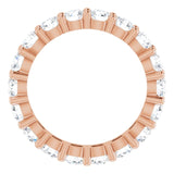 10K Gold Round Lab-Grown Diamond Shared-Prong Eternity Band – 3.8 mm Stones - Rose Gold - view 2