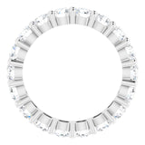 10K Gold Round Natural Diamond Shared-Prong Eternity Band – 3.8 mm Stones - White Gold - view 2