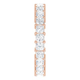 10K Gold Square Lab-Grown Diamond Shared-Prong Eternity Band – 2.75x2.75 mm Stones - Rose Gold - view 4