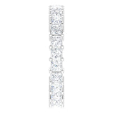 10K Gold Square Lab-Grown Diamond Shared-Prong Eternity Band – 2.75x2.75 mm Stones - White Gold - view 4