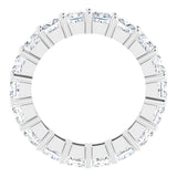 10K Gold Square Lab-Grown Diamond Shared-Prong Eternity Band – 4x4 mm Stones - White Gold - view 2