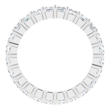 10K Gold Square Natural Diamond Shared-Prong Eternity Band – 2.75x2.75 mm Stones - White Gold - view 2