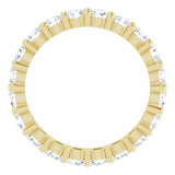 10K Gold Round Natural Diamond Shared-Prong Eternity Band – 2.5 mm Stones - Yellow Gold - view 2